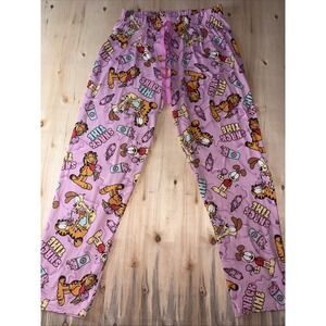 Garfield All Over Print Lounge Sleep Pants Pajama Bottoms Pockets Adult M Medium